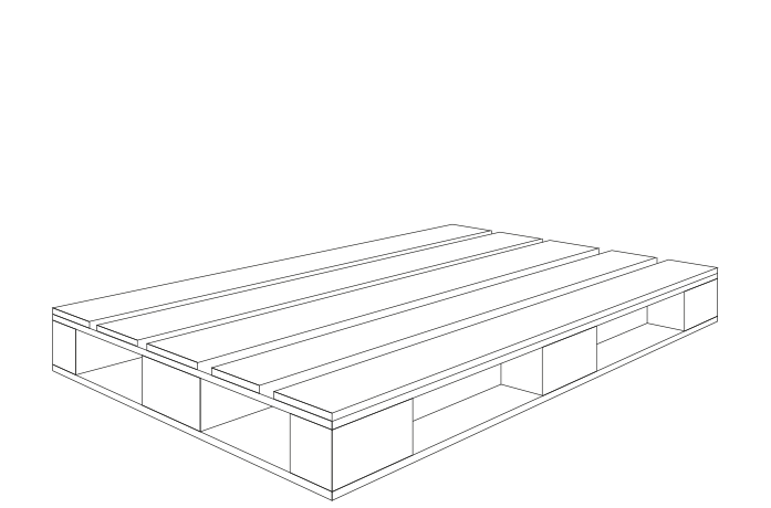Lagerung auf Europaletten oder Langpaletten
