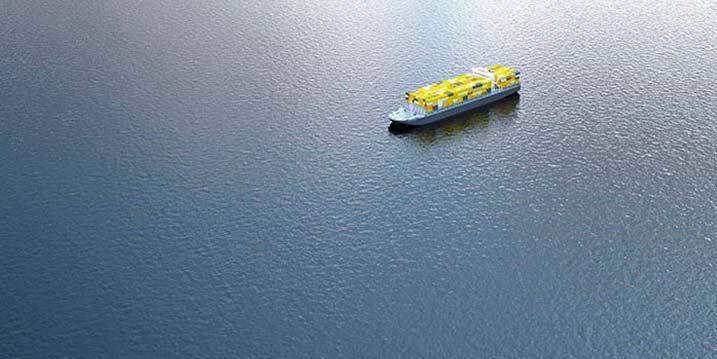 Containerschiff auf See